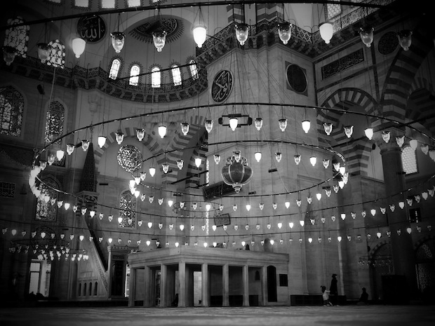 Sulemaniye Mosque, Istanbul, shot through a pinhole