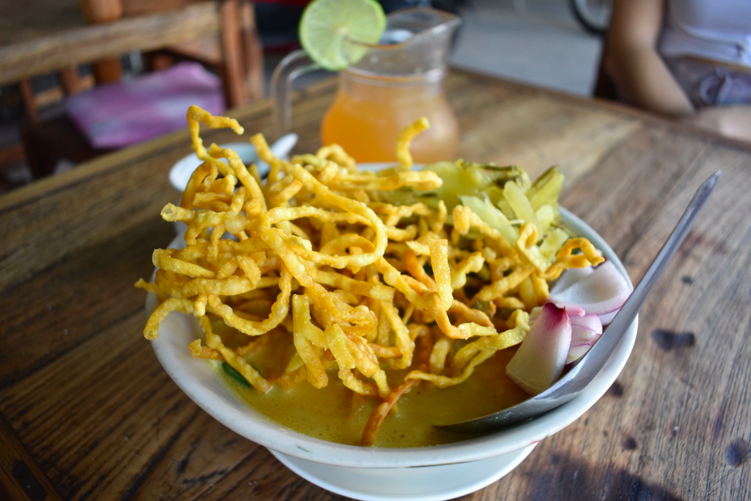 Bowl of Khao Soi, a typical nothern Thai dish