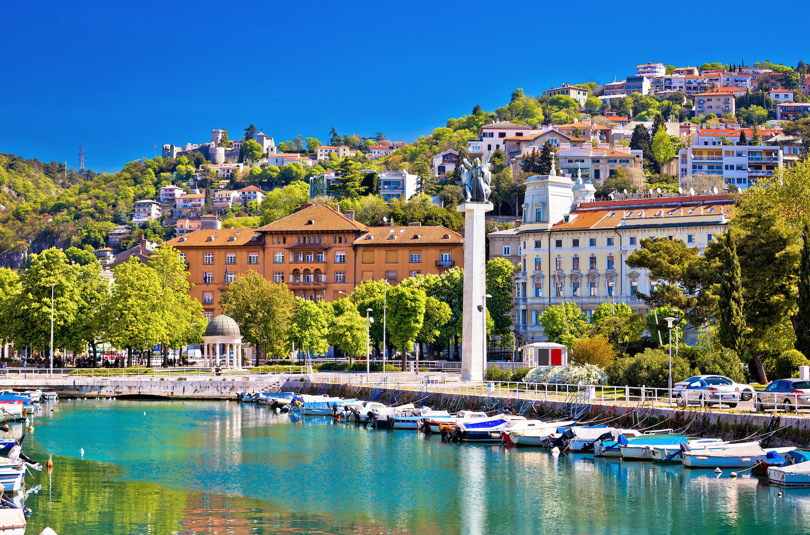 Sunny view of the port of Rijeka in Croatia, a European Capital of Culture 2020.